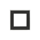 Decorative Window 20" x 20" Double Pane Standard Glass Clear Black No Grid