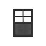 Vertical Slider 20" x 30" Shed Window with Tempered Glass Black Flush