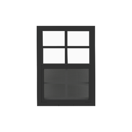 Vertical Slider 20" x 30" Shed Window with Tempered Glass Black Flush
