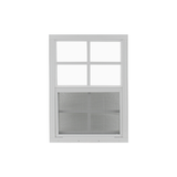Vertical Slider 20" x 30" Shed Window with Tempered Glass White Flush