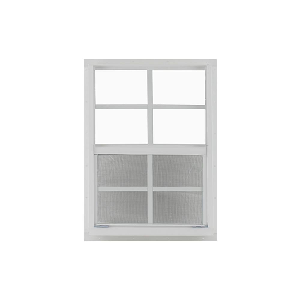 Vertical Slider 20" x 30" Shed Window with Tempered Glass White Flush Back