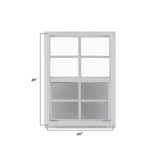Vertical Slider 20" x 30" Shed Window with Tempered Glass Dimensions