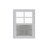Vertical Slider 20" x 30" Shed Window with Tempered Glass White J-Channel
