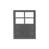 Vertical Slider 21" x 27" Window with Tempered Glass Black Flush