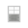 Vertical Slider 21" x 27" Window with Tempered Glass White Flush