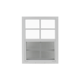 Vertical Slider 21" x 27" Window with Tempered Glass White Flush
