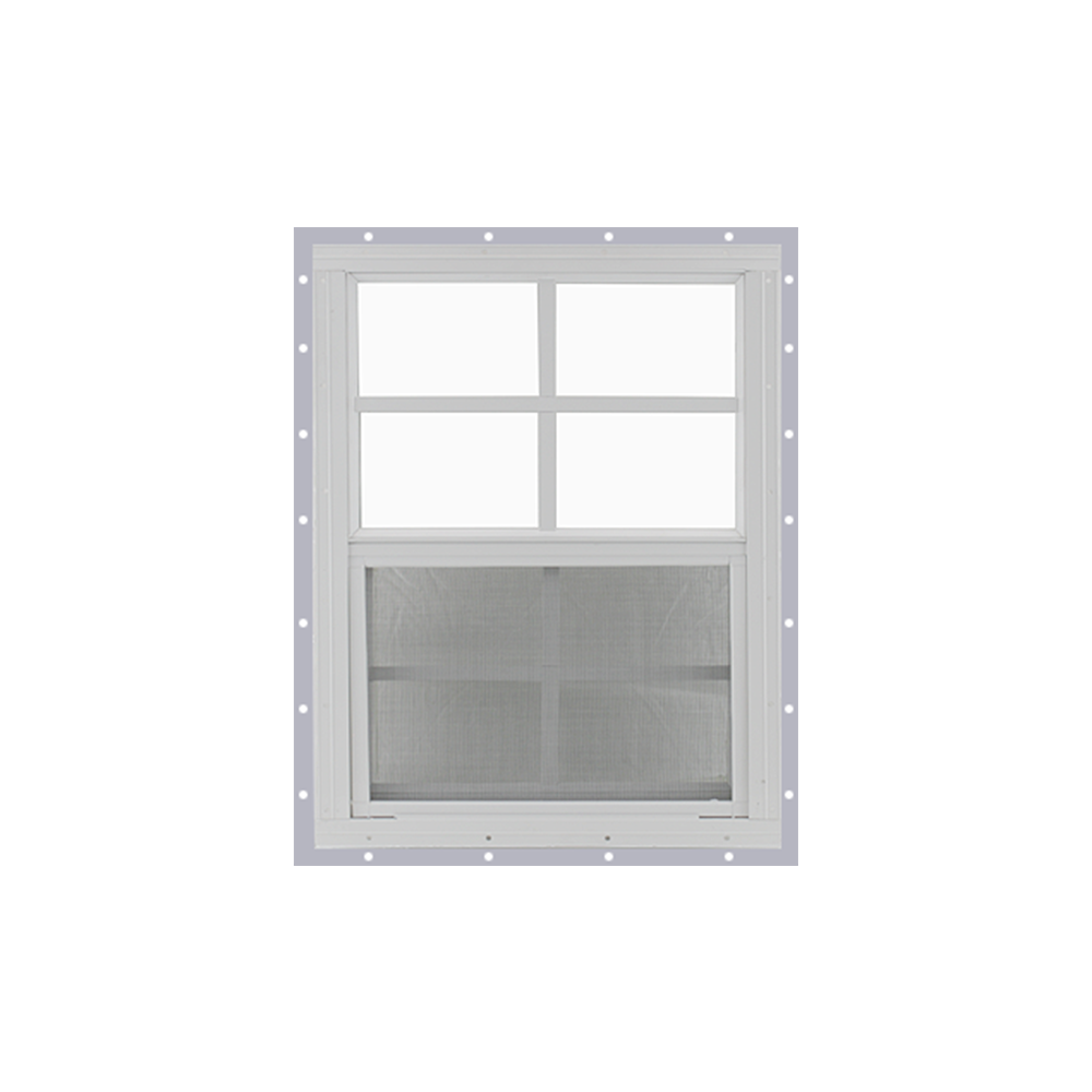 Vertical Slider 21" x 27" Window with Tempered Glass White J-Channel