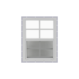 Vertical Slider 21" x 27" Window with Tempered Glass White J-Channel