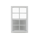Vertical Slider 21" x 36" Window with Tempered Glass White Flush Back
