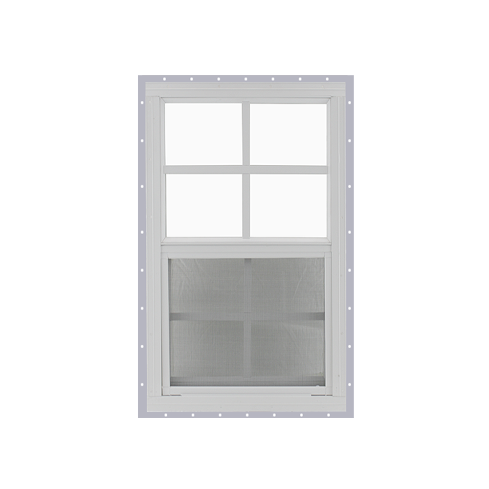 Vertical Slider 21" x 36" Window with Tempered Glass White J-Channel
