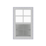 Vertical Slider 21" x 36" Window with Tempered Glass White J-Channel