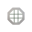 Octagon Window 22" x 22" Double Pane Standard Glass Clear Front