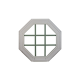 Octagon Window 22" x 22" Double Pane Standard Glass Clear Front