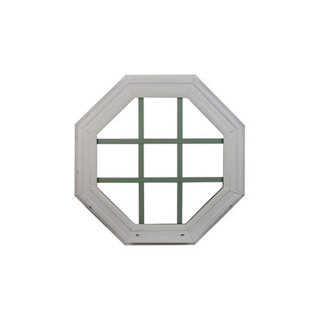Octagon Window 22" x 22" Double Pane Standard Glass Clear Front