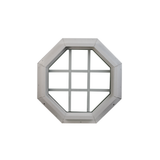 Octagon Window 22" x 22" Double Pane Standard Glass Clear Back