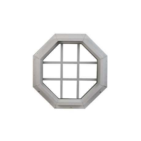 Octagon Window 22" x 22" Double Pane Standard Glass Clear Back