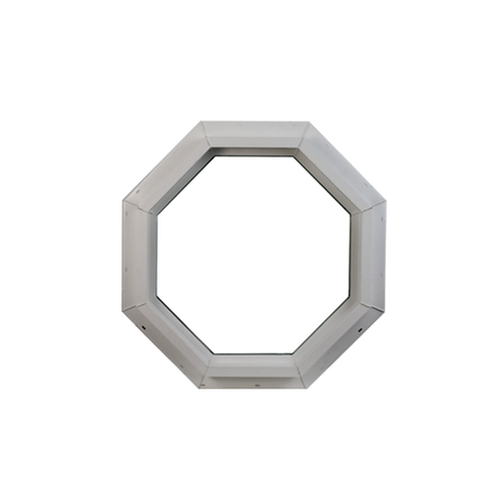 Octagon Window 22" x 22" Double Pane Standard Glass Clear Back No Grid