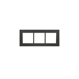 Transom Window 24" X 10" Double Pane Standard Glass Clear Black Front
