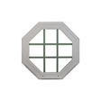 Octagon Window 24" x 24" Double Pane Standard Glass Clear Front