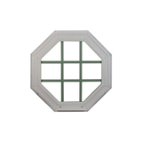Octagon Window 24" x 24" Double Pane Standard Glass Clear Front