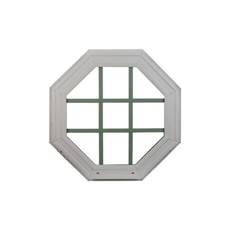 Octagon Window 24" x 24" Double Pane Standard Glass Clear Front