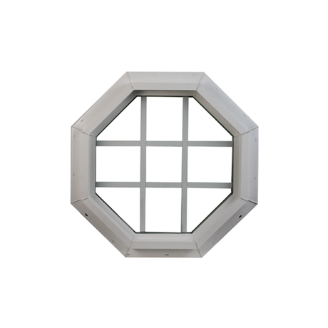 Octagon Window 24" x 24" Double Pane Standard Glass Clear Back
