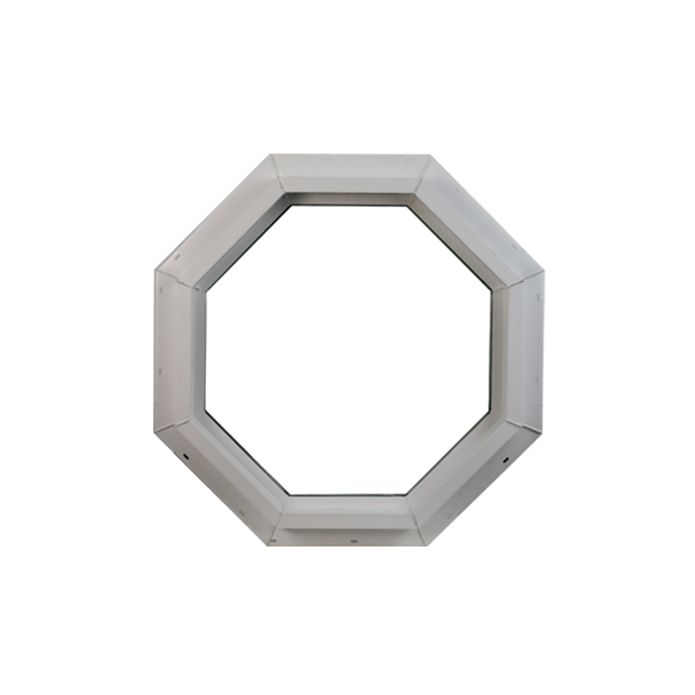 Octagon Window 24" x 24" Double Pane Standard Glass Clear Back No Grid