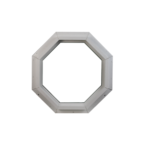 Octagon Window 24" x 24" Double Pane Standard Glass Clear Back No Grid