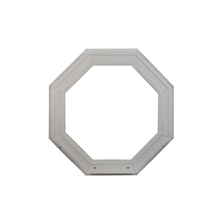 Octagon Window 24" x 24" Double Pane Standard Glass Clear Front No Grid
