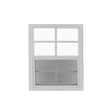 Vertical Slider 24" x 27" Window with Tempered Glass White Flush