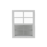 Vertical Slider 24" x 27" Window with Tempered Glass White Flush