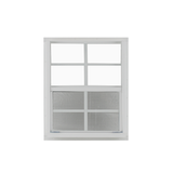 Vertical Slider 24" x 27" Window with Tempered Glass White Flush Back