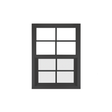 Vertical Window 24" x 36" Double Pane Standard Glass Clear Black