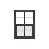 Vertical Window 24" x 36" Double Pane Standard Glass Clear Black