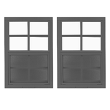 24" x 36" Window with Tempered Glass Bundle Black Front