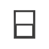 Vertical Window 24" x 36" Double Pane Standard Glass Clear Black No Grid
