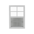 Vertical Slider 24" x 36" Window with Tempered Glass White Flush