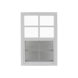 Vertical Slider 24" x 36" Window with Tempered Glass White Flush