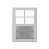 Vertical Slider 24" x 36" Window with Tempered Glass White J-Channel