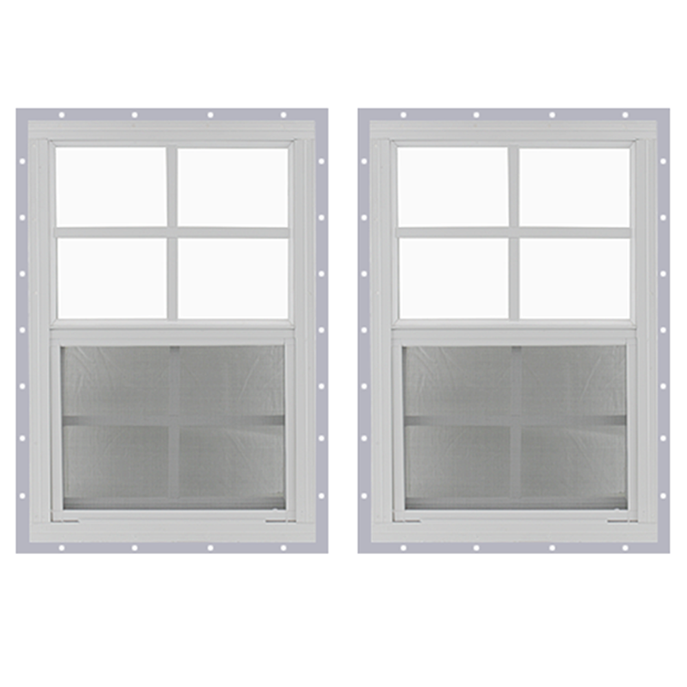 24" x 36" Window with Tempered Glass Bundle White J-Channel Front