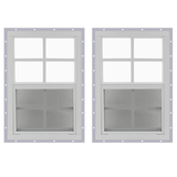 24" x 36" Window with Tempered Glass Bundle White J-Channel Front
