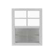 Vertical Slider 30" x 36" Window with Tempered Glass White Flush