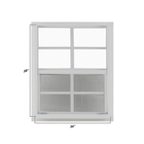 Vertical Slider 30" x 36" Window with Tempered Glass Dimensions