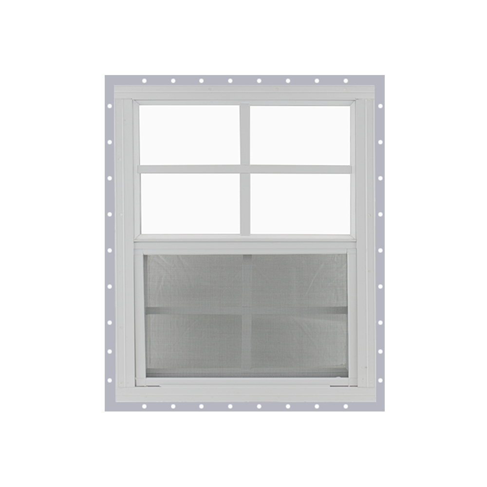 Vertical Slider 30" x 36" Window with Tempered Glass White J-Channel