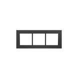 Transom Window 36" x 12" Double Pane Standard Glass Clear Black Front