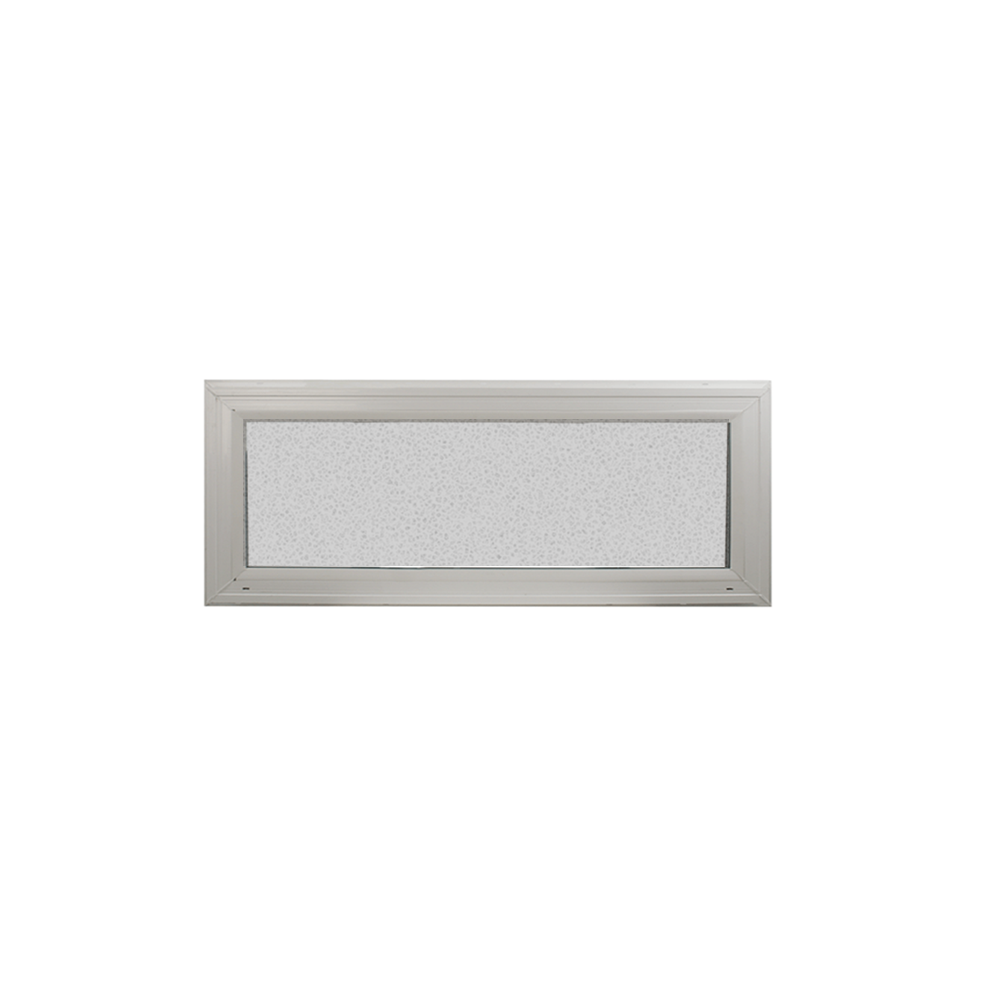 Transom Window 36" x 12" Double Pane Tempered Glass Obscured No Grid Front