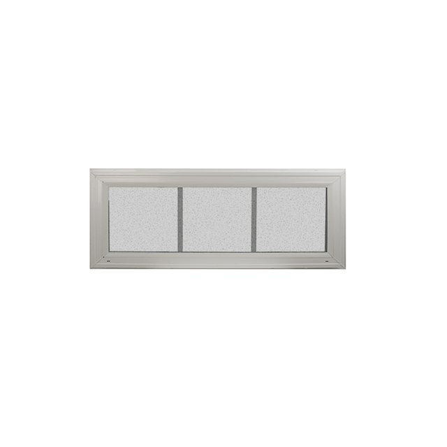Transom Window 36" x 12" Double Pane Tempered Glass Obscured Front