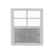 Vertical Slider 36" x 36" Window with Tempered Glass White Flush