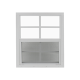 Vertical Slider 36" x 36" Window with Tempered Glass White Flush