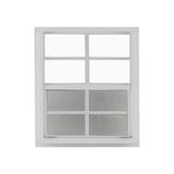 Vertical Slider 36" x 36" Window with Tempered Glass White Flush Back